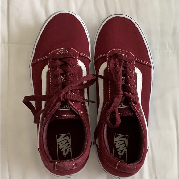 maroon color vans